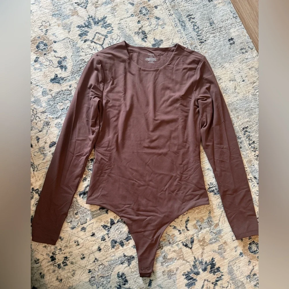 Nuuds Brown Fitted Long Sleeve Bodysuit - Picture 3 of 5
